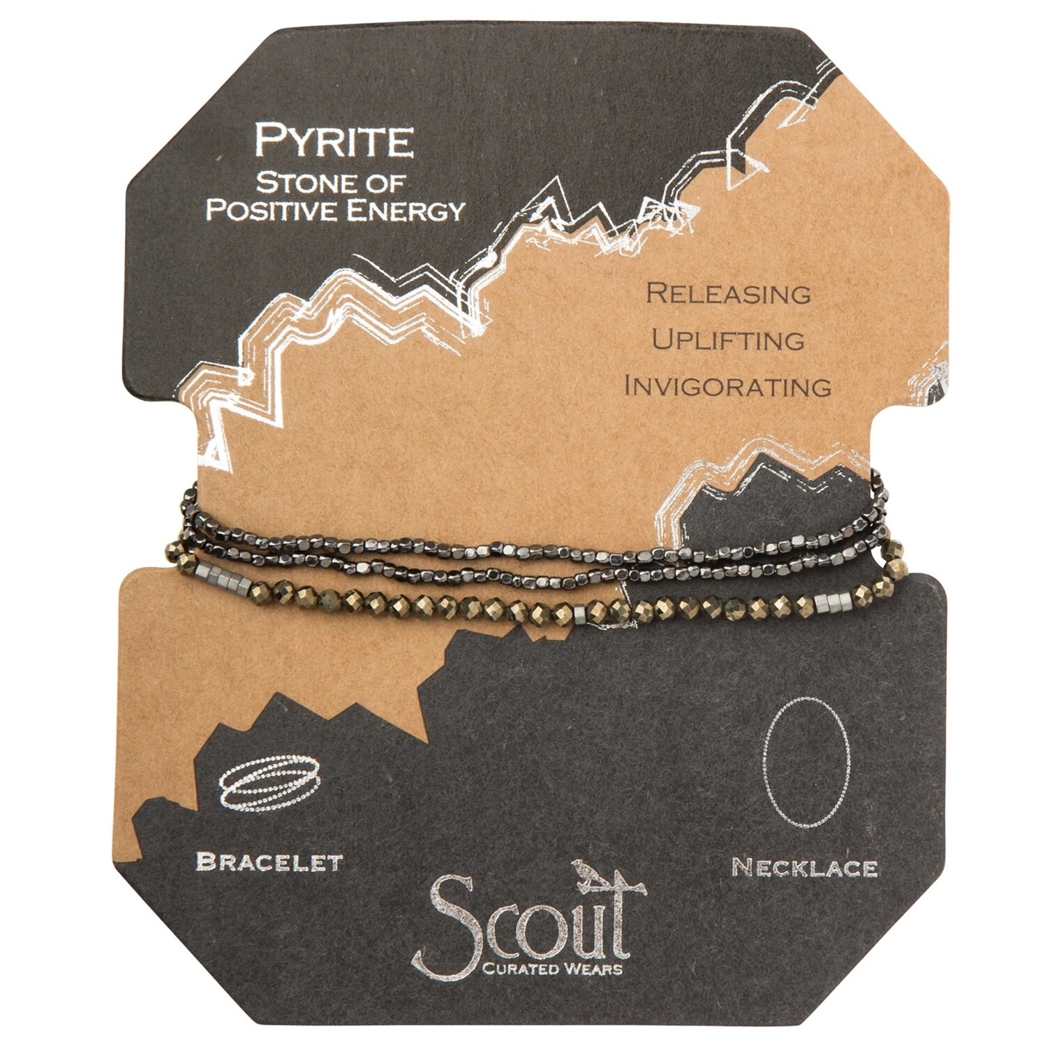 Pyrite Delicate Stone Wrap Bracelet/Necklace - SD009