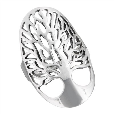 Sterling Silver Large Tree of Life Ring - RW2689
