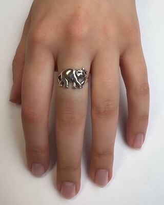 Sterling Silver Elephant Ring - RW2477