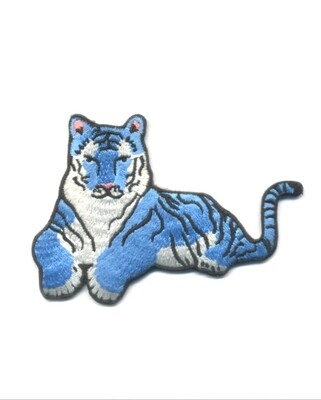 Indigo Tiger Embroidered Patch - AQPA30