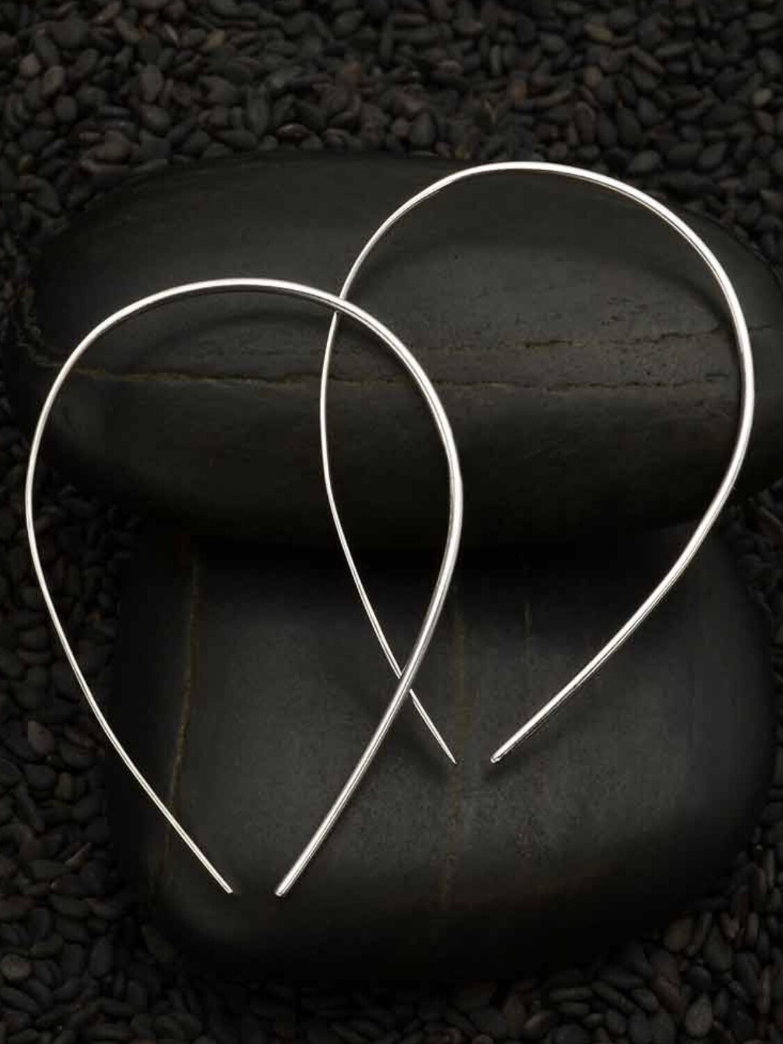 Sterling Silver Minimalist Teardrop Earrings - H12 3558