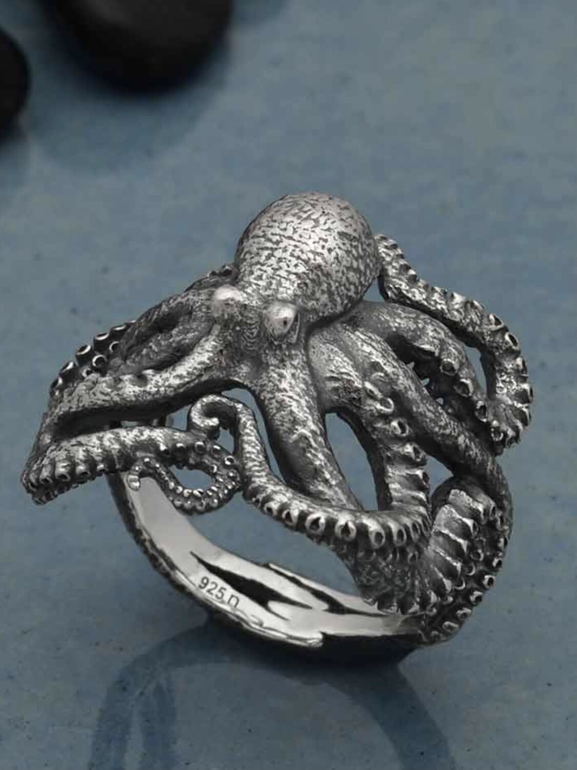 Sterling Silver Octopus Ring - NR223