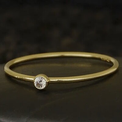 April Gold Filled Birthstone Ring - NR204