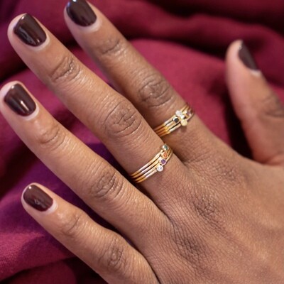 July Gold Filled Birthstone Ring - NR207