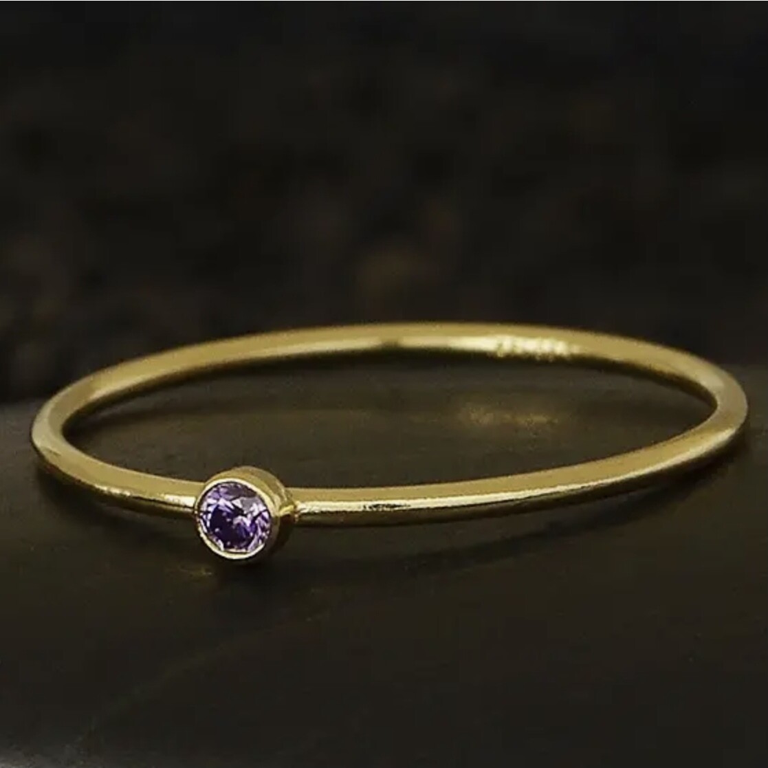 June Gold Filled Birthstone Ring - NR206