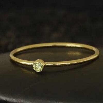August Gold Filled Birthstone Ring - NR208