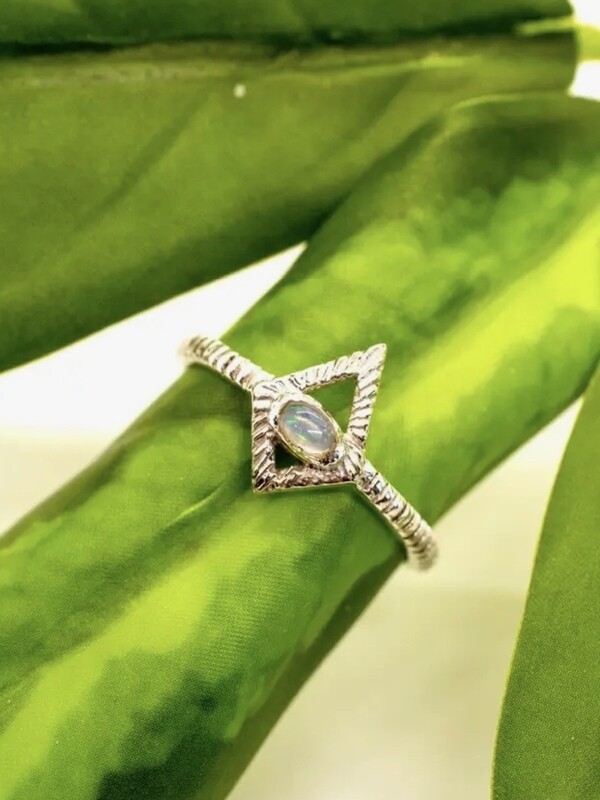 Sterling Silver Opal Starlight Ring - RB70