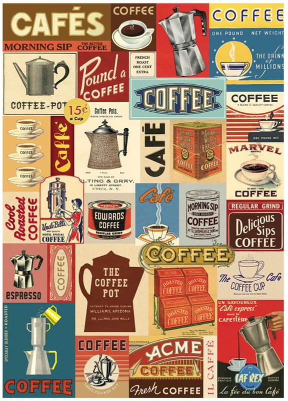 Coffee Collage Poster  - 20” X 28” - #413