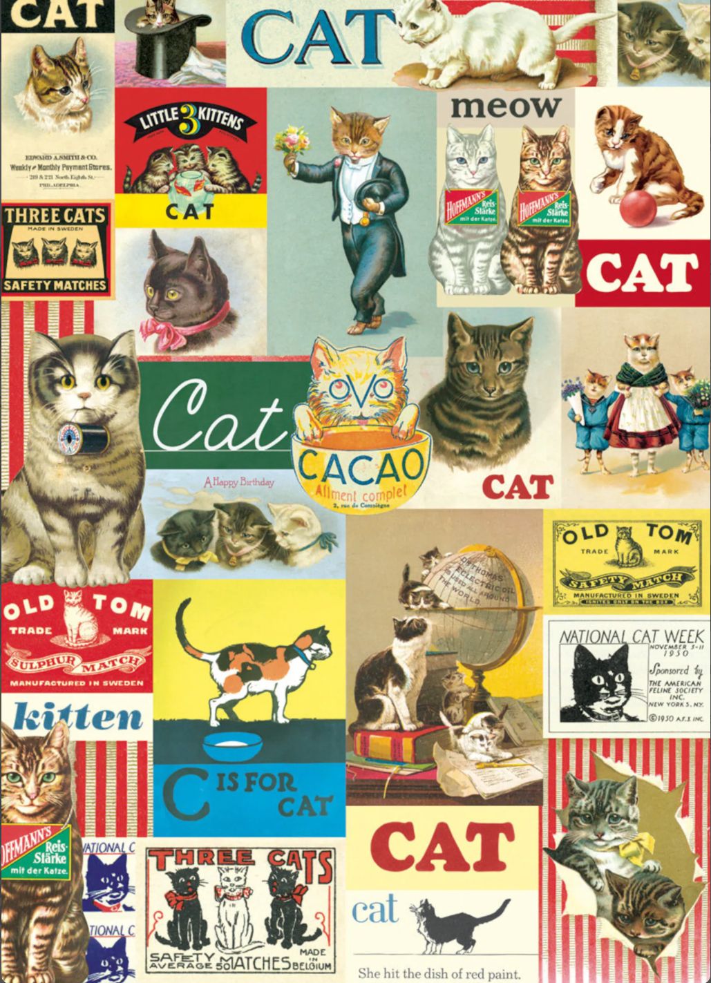 Vintage Cats Poster  - 20” X 28” - #322