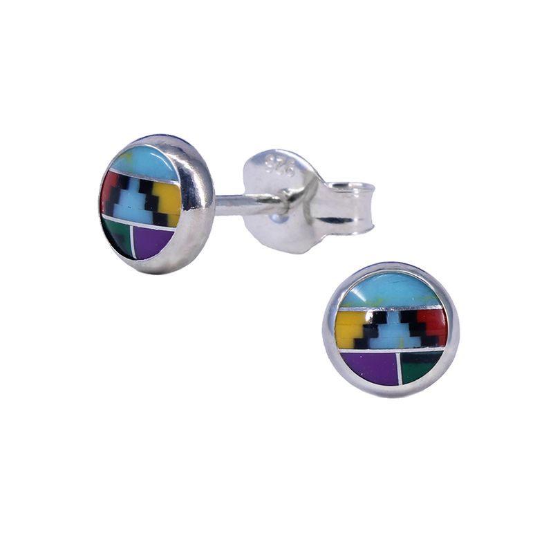 Mosaic 5mm Sterling Silver Circle Posts - P5-MOY