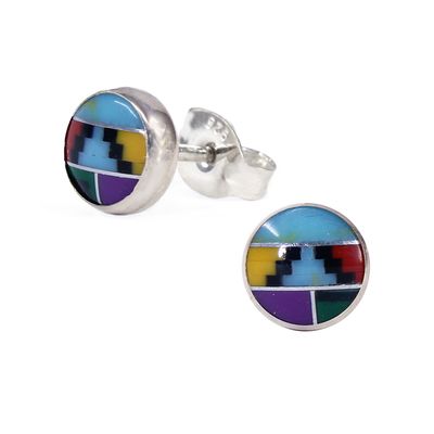 Mosaic 6mm Sterling Silver Circle Posts - P6-MOY