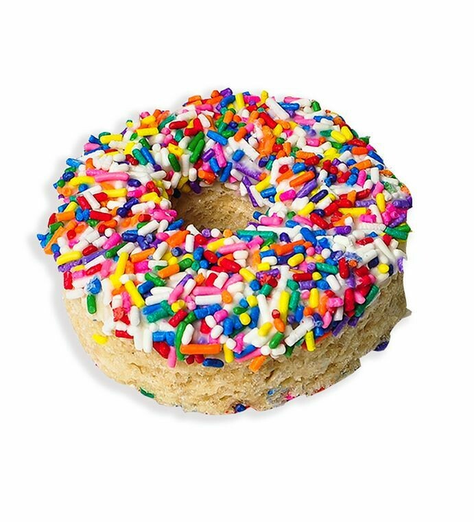 Donut Shape Rainbow Sprinkle Treat - Jumbo