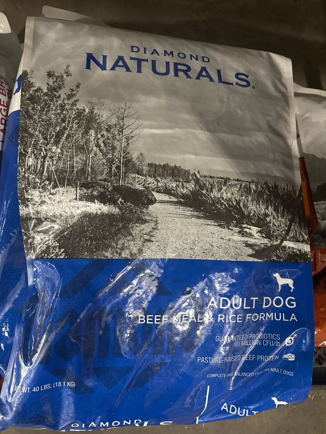 Diamond Nat Adult Dog Beef &amp; Rice 40lb 