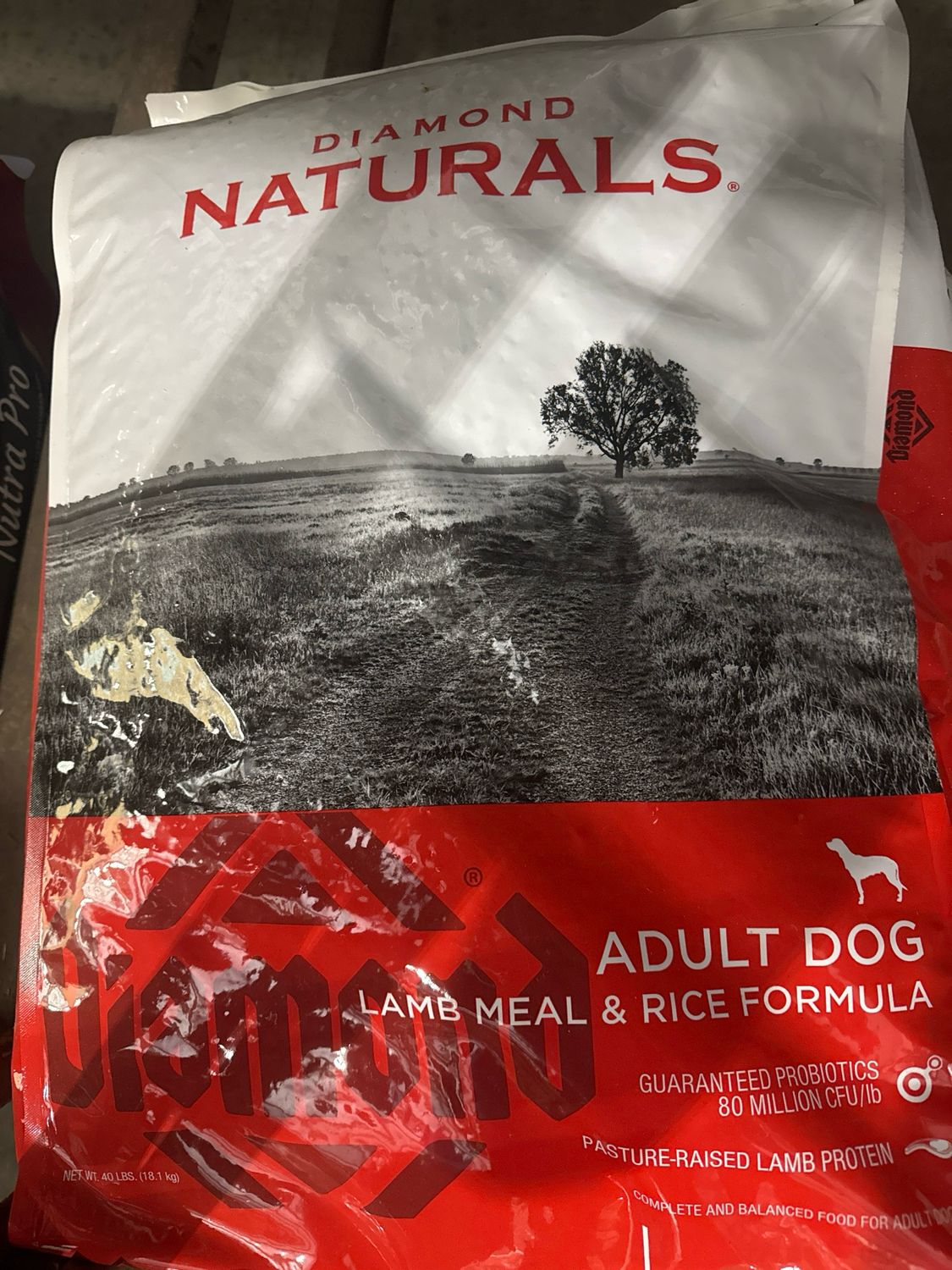 Diamond Nat Adult Dog Lamb&amp;Rice 40lb (red)