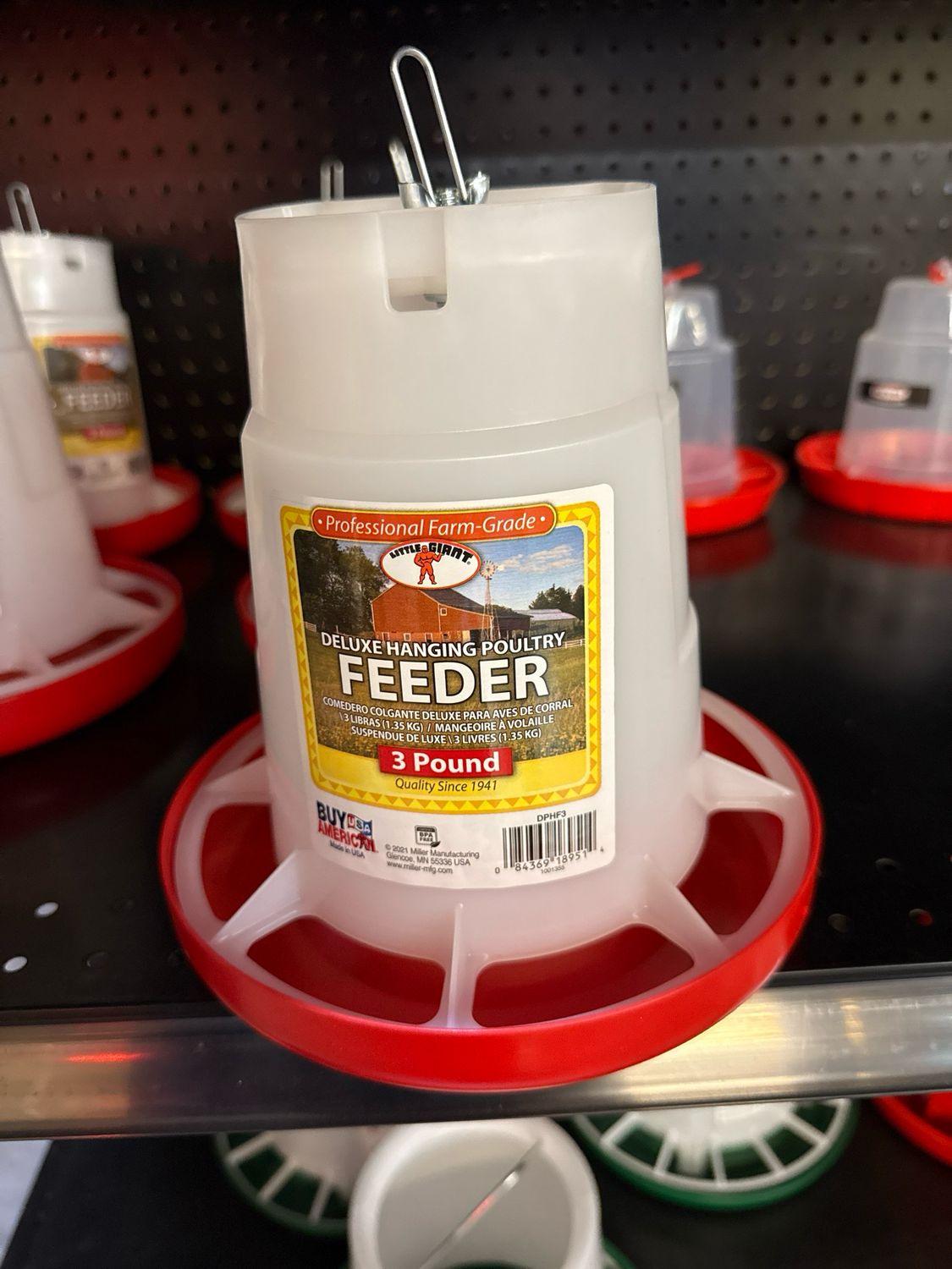 Hanging Poultry Feeder 3lb PHF3