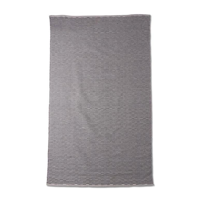 White Light & Dark Grey Cotton Rug