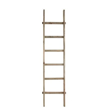 18-1/2"L x 76-3/4"H Decorative Wood Ladder