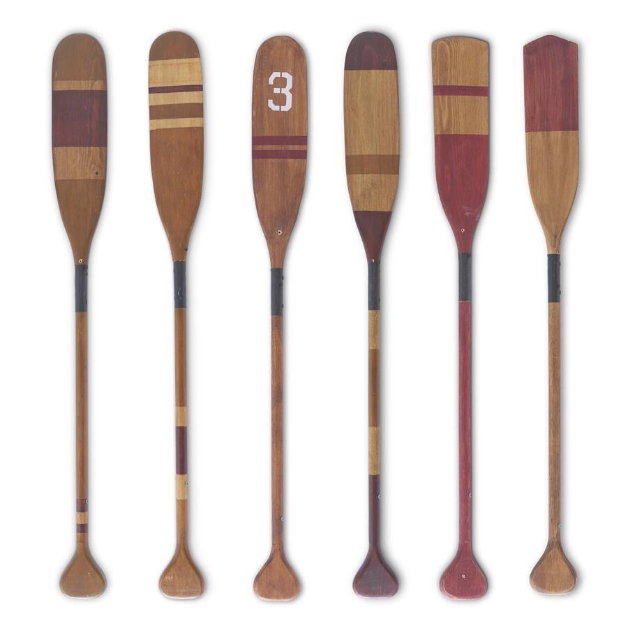 Assorted Wooden Paddles w Painted Stripes