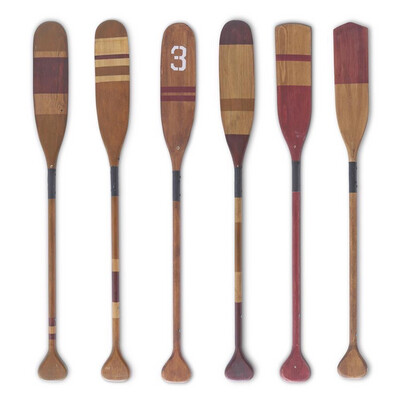 Assorted Wooden Paddles w Painted Stripes