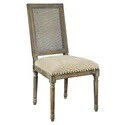 Square Maxwell Side Chair w Cane (leopard seat)