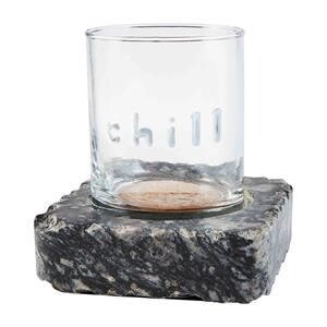 DOF Glass w Granite Coaster 2 styles