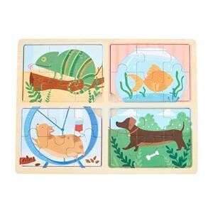 Pets in 4 in 1 Puzzle