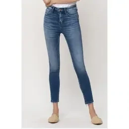 High Rise Cropped Skinny Jean -Cool Cat