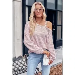 Pink Knit Loose Fit Top 