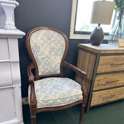 Vintage Re-upholstered Chairs Set of 2 