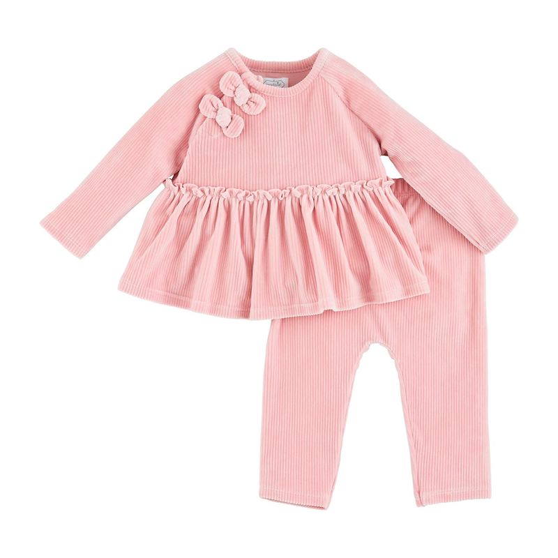 Pink Velour Pant Set