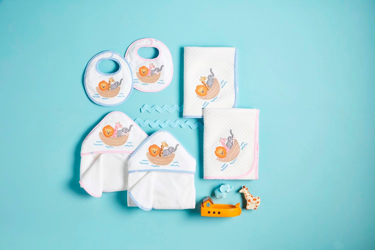 Pink Noahs Ark Blanket