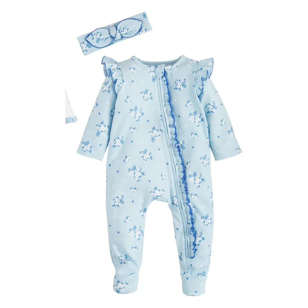 Ditsy Blue Floral Sleepers