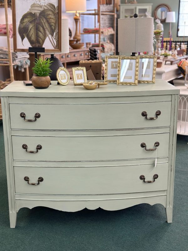 3 Drawer Dresser Coolabah Green with Dark Wax