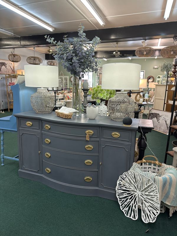 Whistler Grey Server with Matte Lacquer