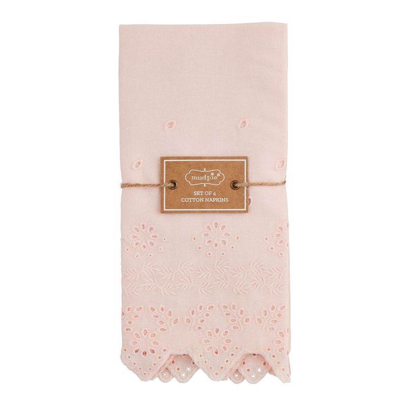 Pink Eyelet Napkin