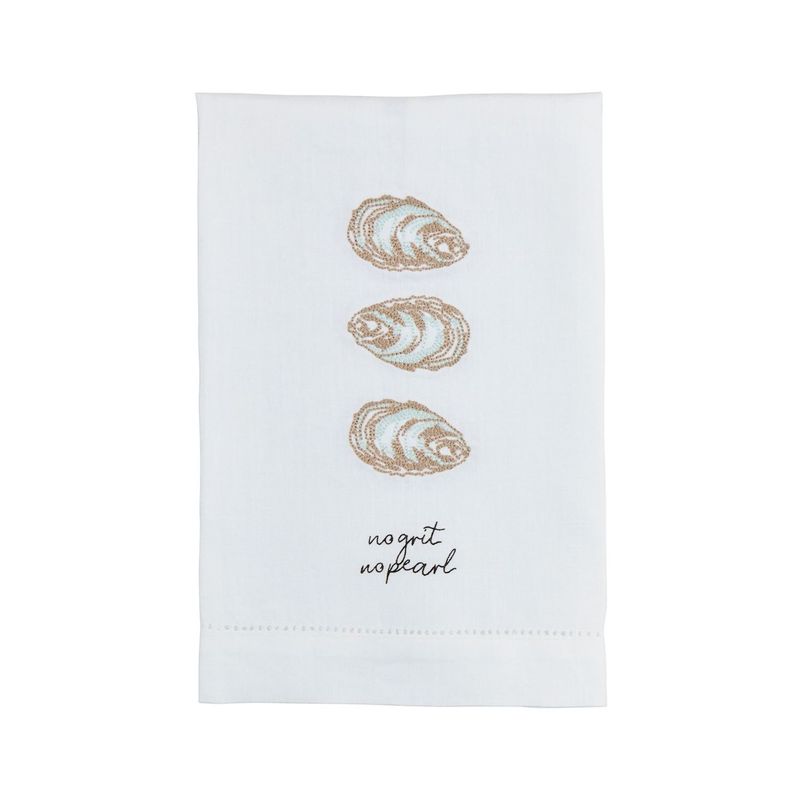 No Oyster Embroidery Towel