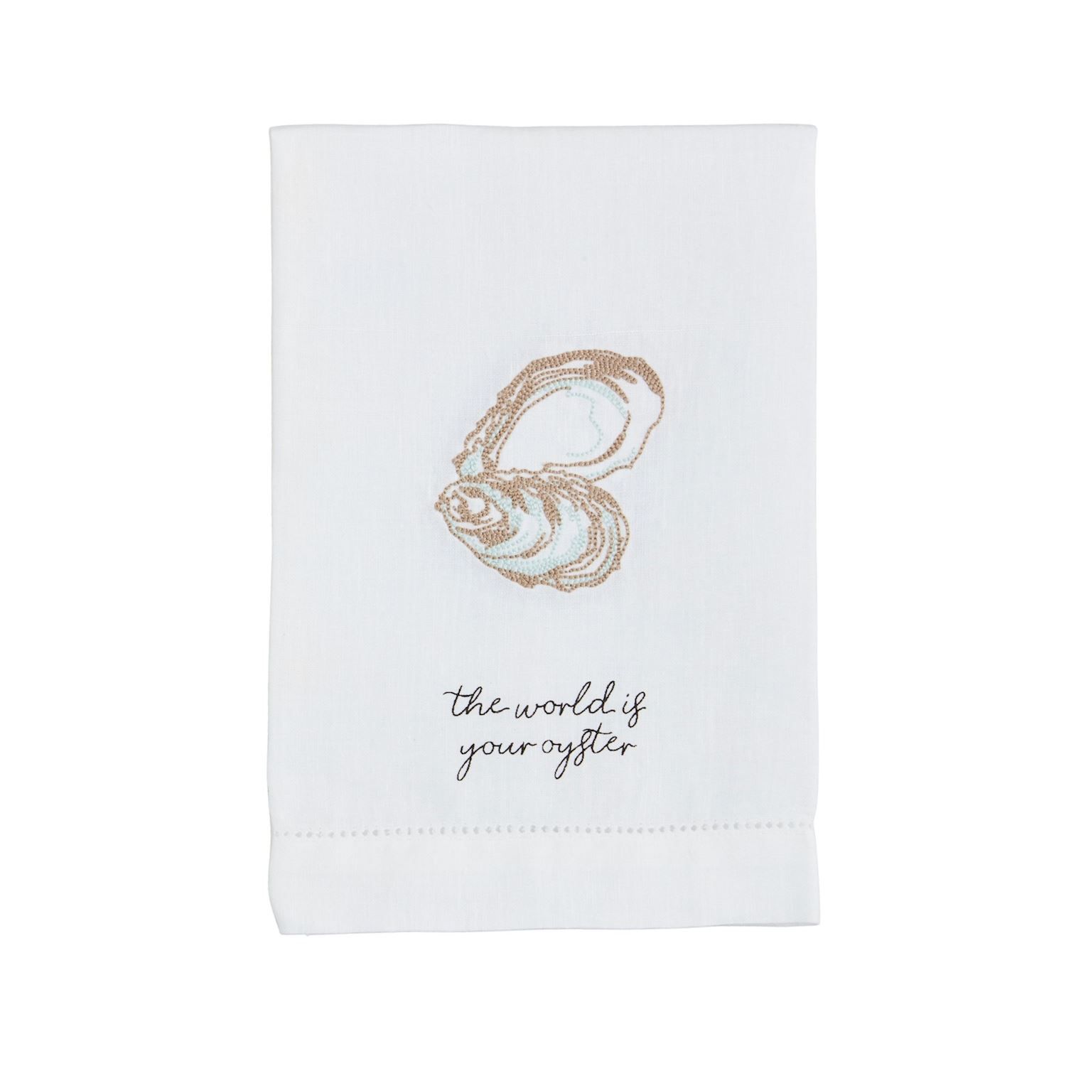 World Oyster Embroidery Towel
