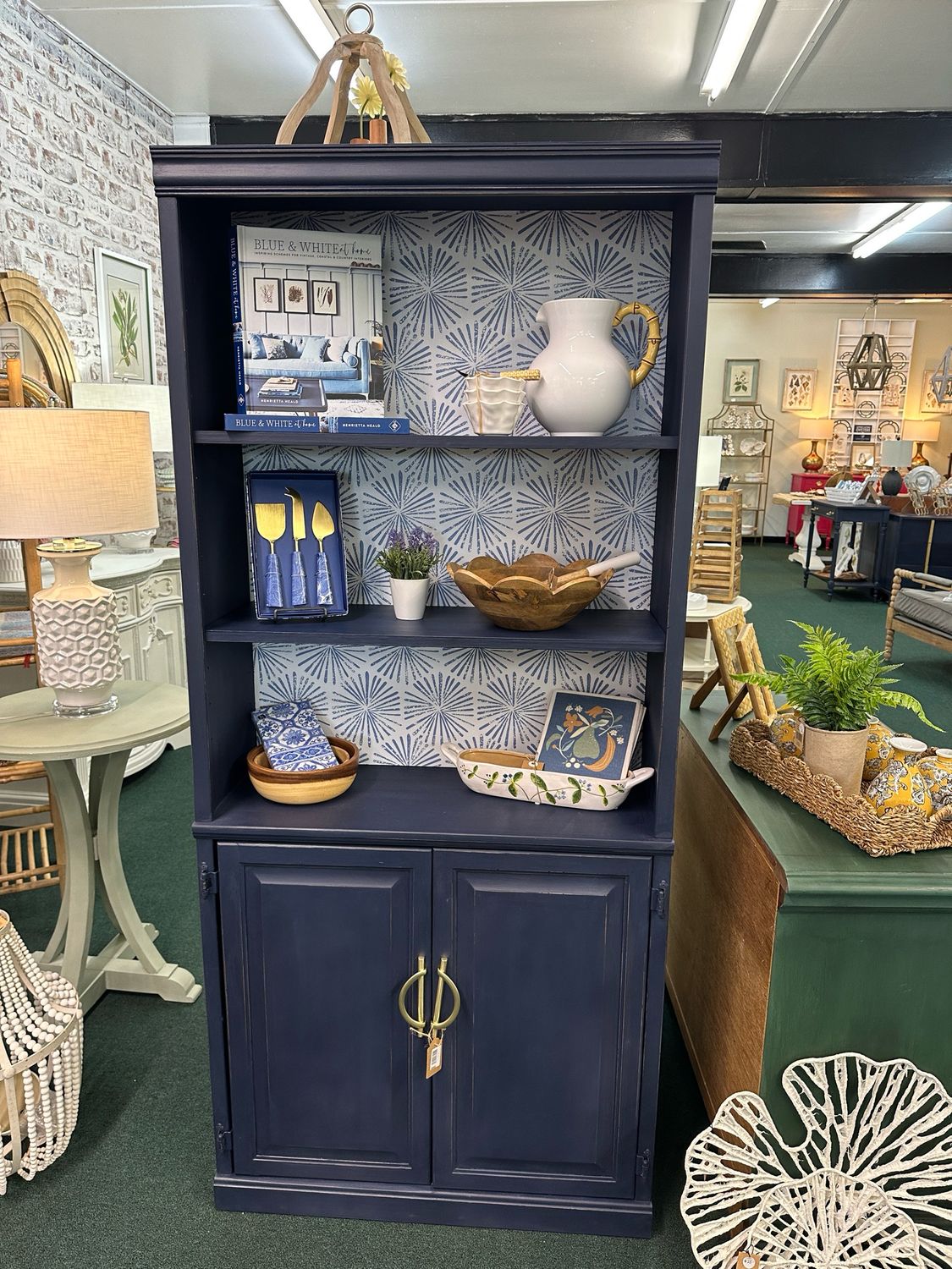 Oxford Navy Bookcase