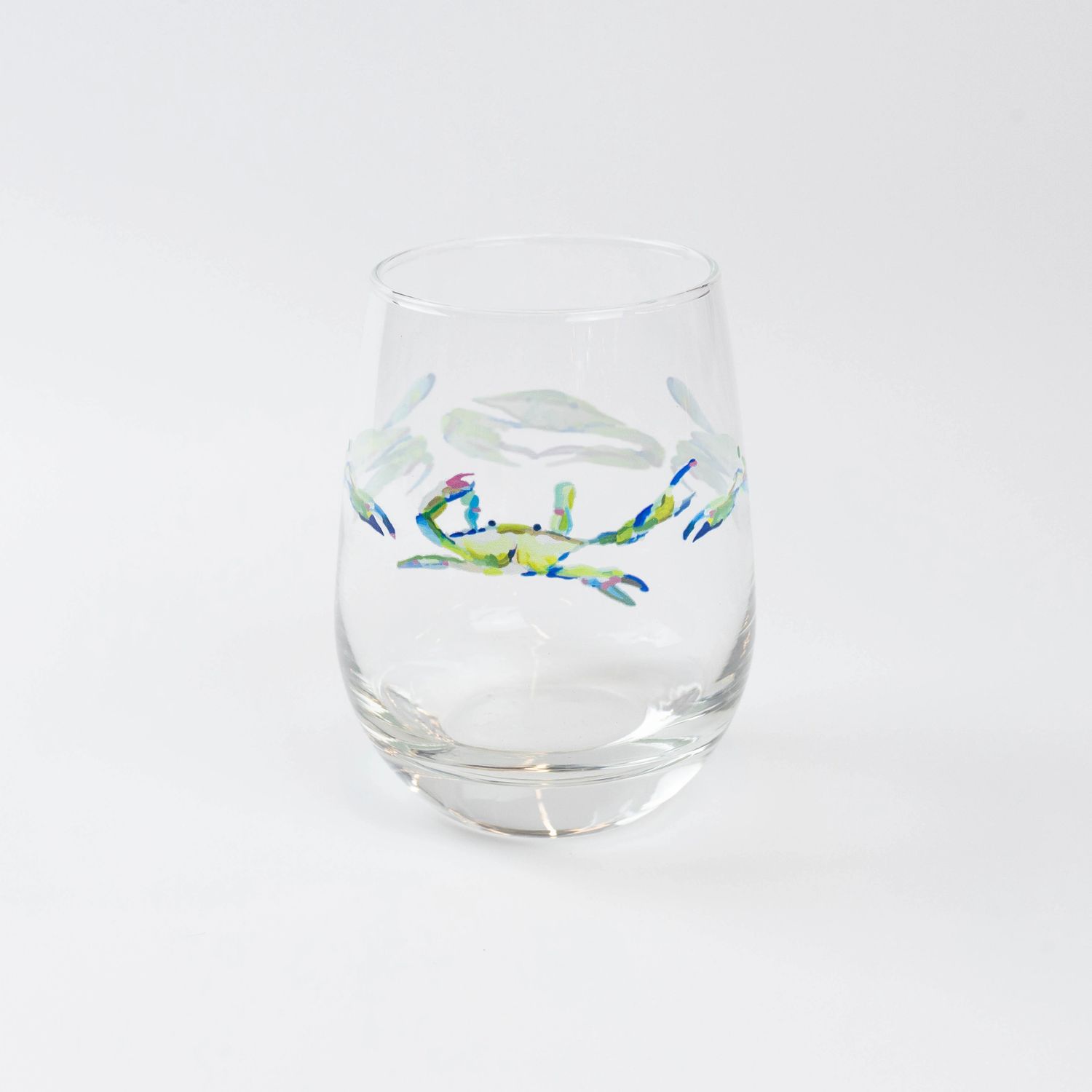 Kim Hovell Bay Blues Wine Glass
