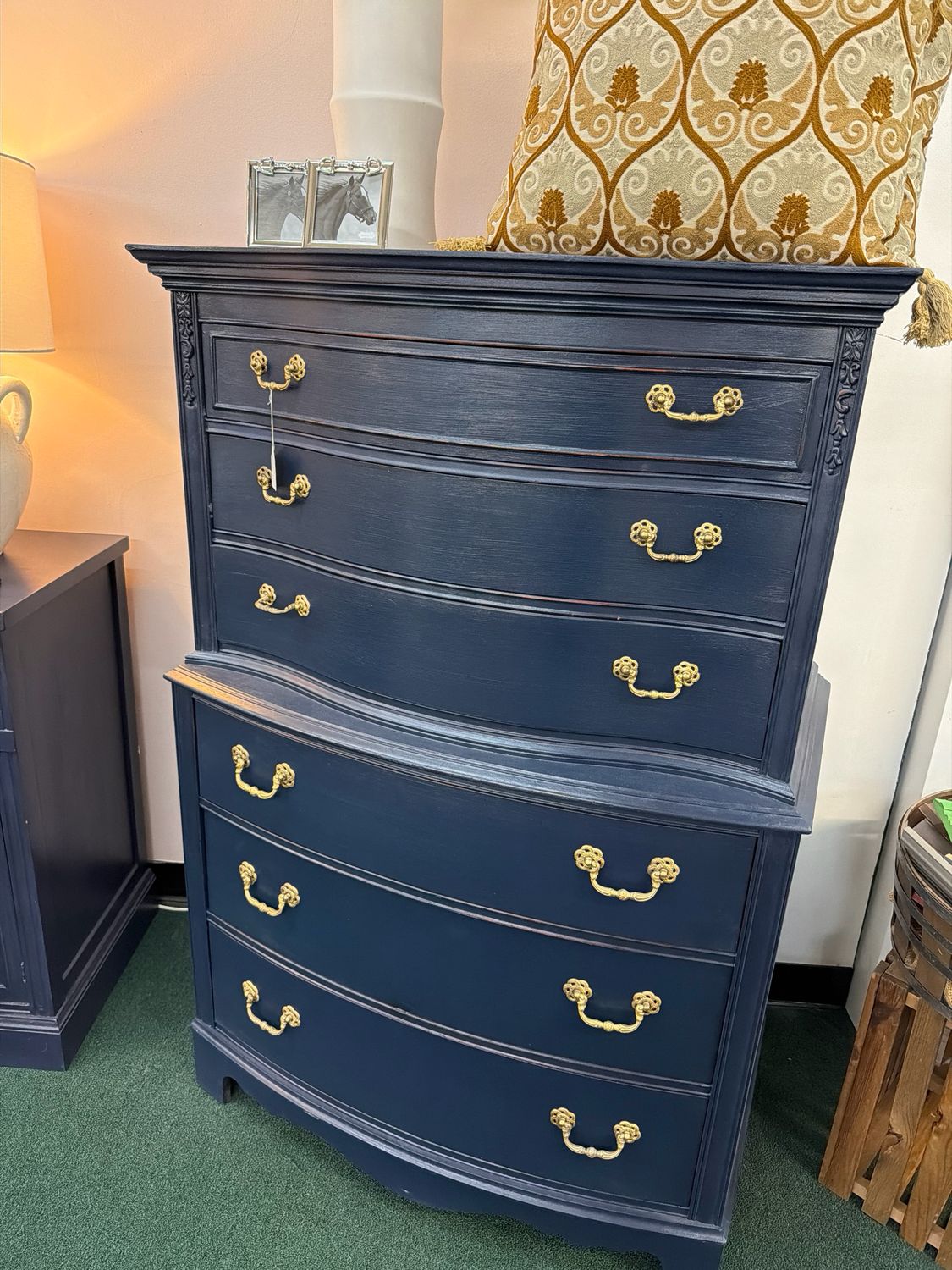 Navy Tall Chest