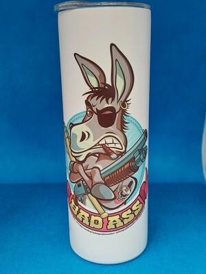 BAD ASS 20oz BLUE GLOW TUMBLER