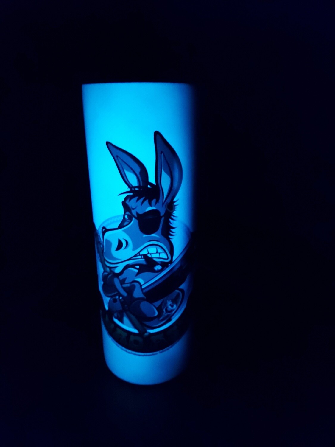 BAD ASS 20oz BLUE GLOW TUMBLER