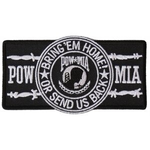 POW MIA Barbwire Patch