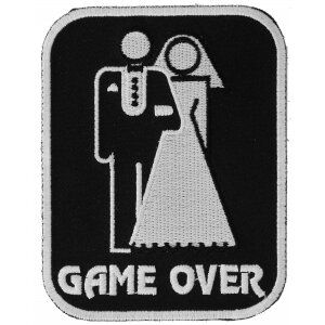 Game Over Marriage Funny Iron on Patch