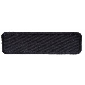 Black Name Tag Blank Patch