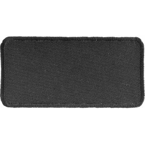 Black 4 Inch Rectangular Blank Patch