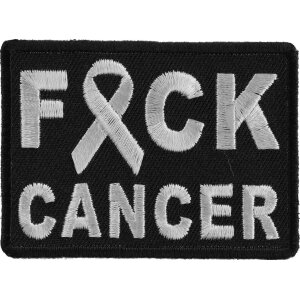 FCK Cancer White Ribbon Patch
