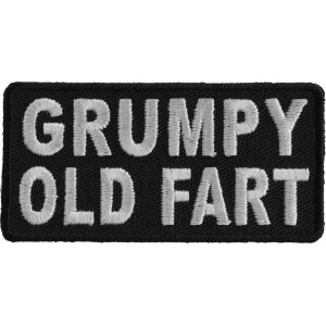 Grumpy Old Fart Funny Iron on Patch