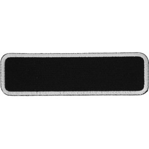 Blank Name Tag Patch White Border