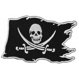 Pirate Skull Novelty Iron on Patch